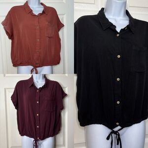 No Boundaries XL (15-17) Button Down Collared Shirt Set (3)